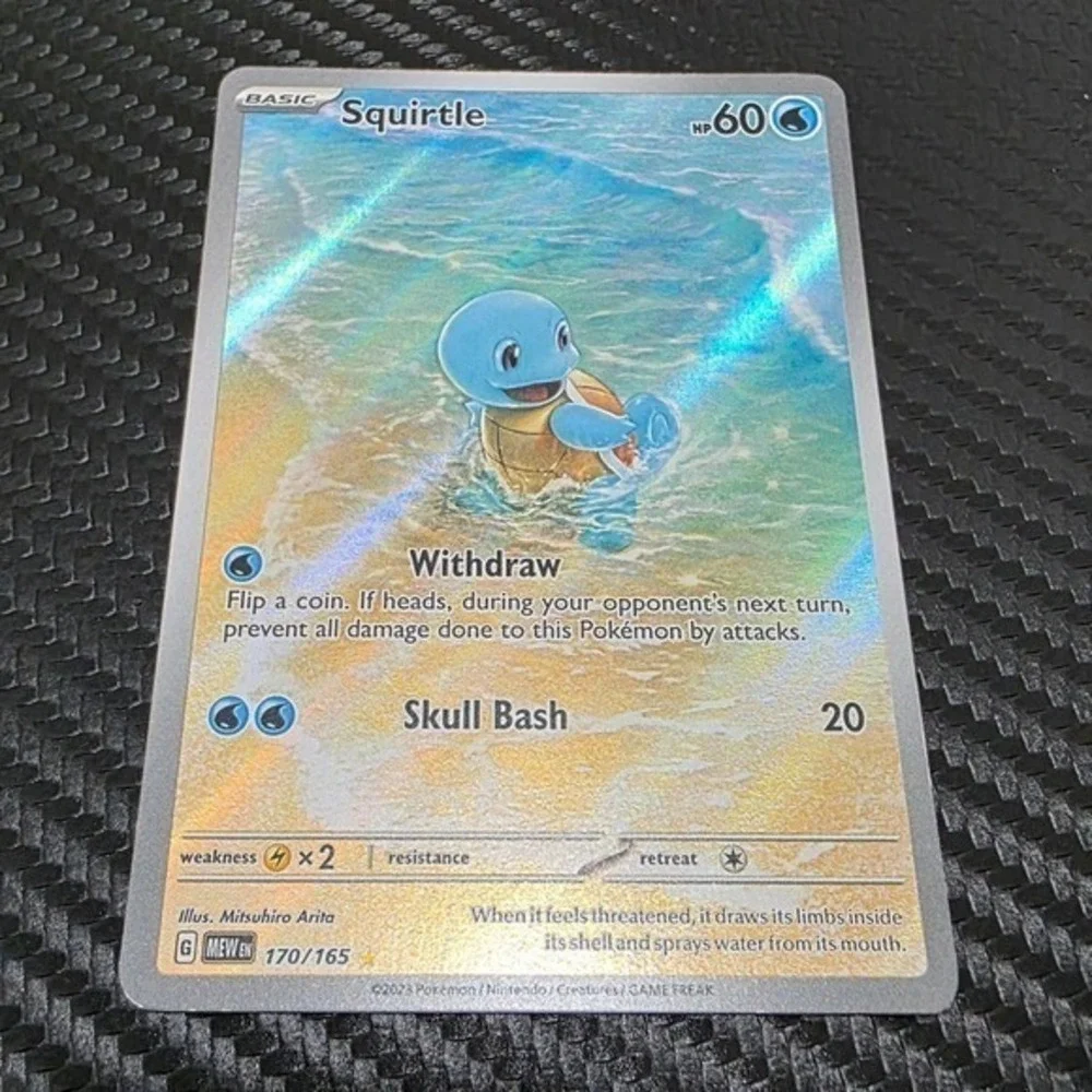 Squirtle 170/165 Illustration Rare Pokemon 151 Scarlet Violet Full Art IR NM